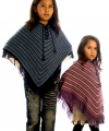 Poncho Vintage para niños - 100% lana de Alpaca